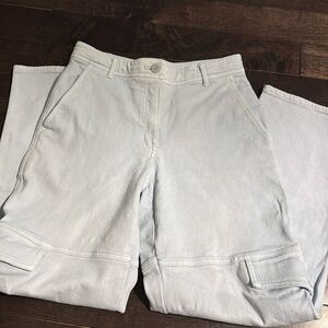 Aritzia Pants Women Wilfred Free Maeve Cargo Straight Leg In Light Blue 4